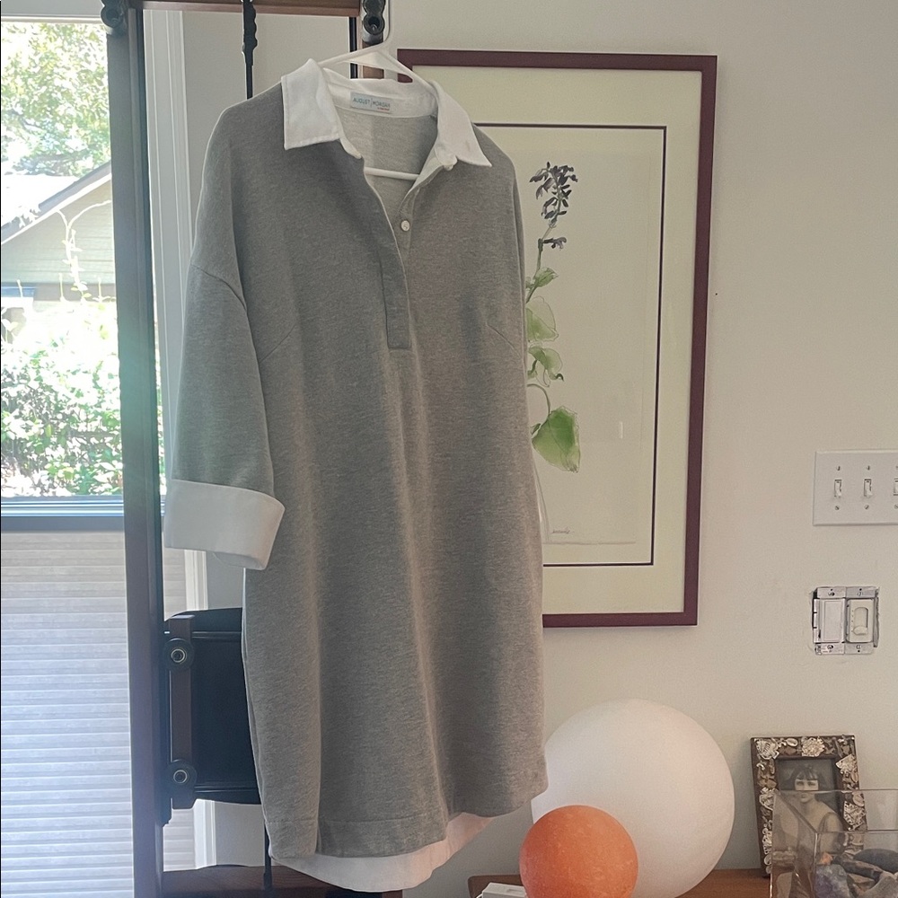 Gray Collared Women Dress